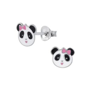 panda børne øreringe i sølv