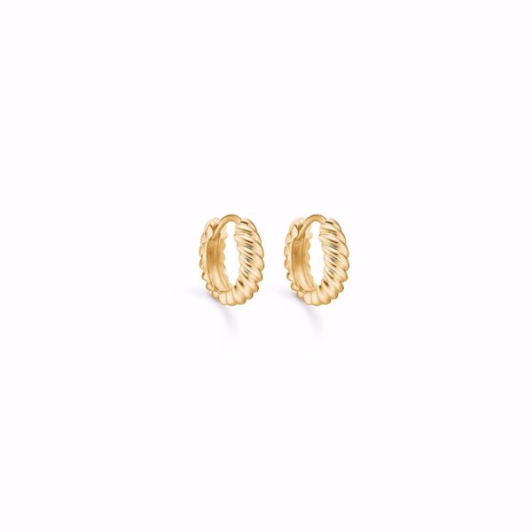 Creoler - hoops i 8 karat guld med snoede detaljer - Seville jewelry 5626-08
