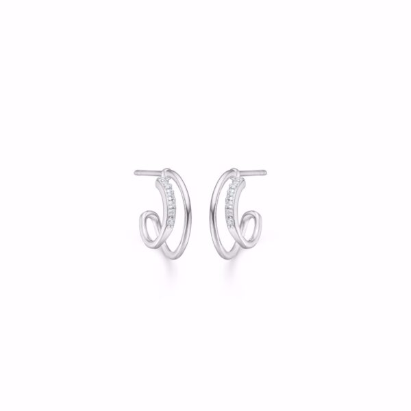 seville jewelry øreringe i sølv med zirkonia sten 11350