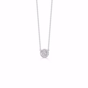 Seville Jewelry sølv halskæde med cirkel vedhæng - 1952/3