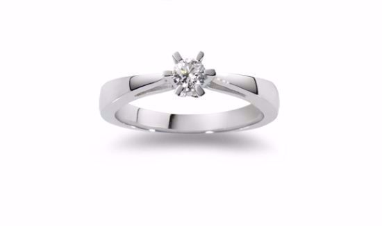 Diamant ring Diamond star ombytnings ring med diamant i hvidguld