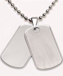 Herre halskæde med 2 dog tags