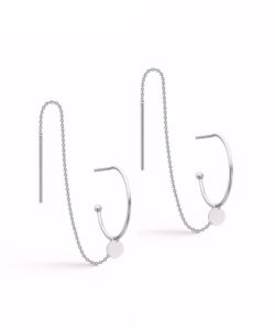 Seville jewelry øreringe i sølv med kæde 11352