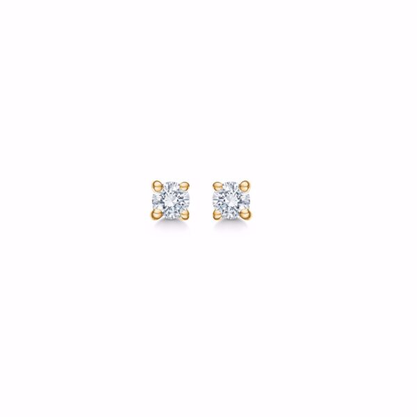 Øreringe med diamanter Diamant ørestikker 14 kt guld - Guld & Sølv Design 005006