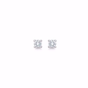 Diamant ørestikker i 14 kt hvidguld 0,05WSI – Guld & Sølv Design 559314HV