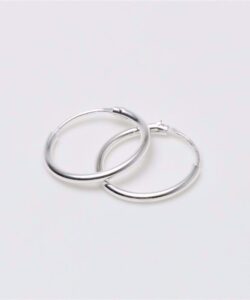 G&S Design sølv creoler hoops øreringe 13mm 281215