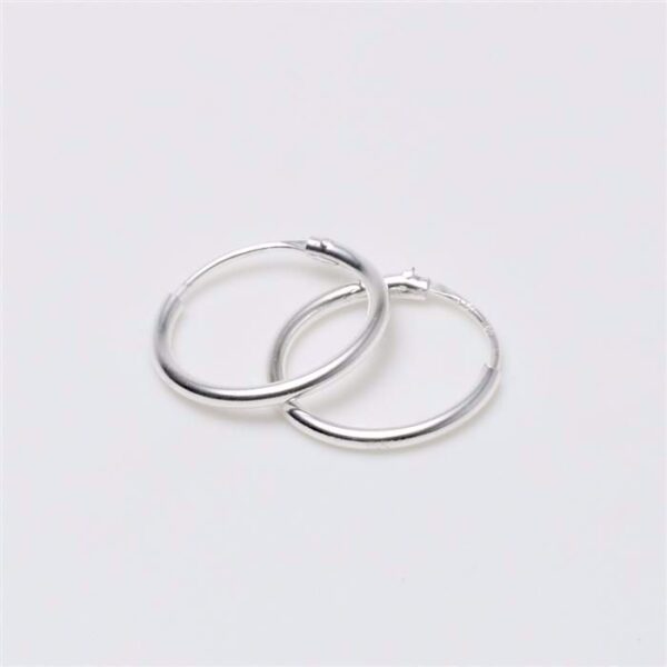 G&S Design sølv creoler hoops øreringe 13mm 281215