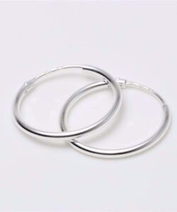 G&S Design sølv creoler hoops øreringe 20mm 284115