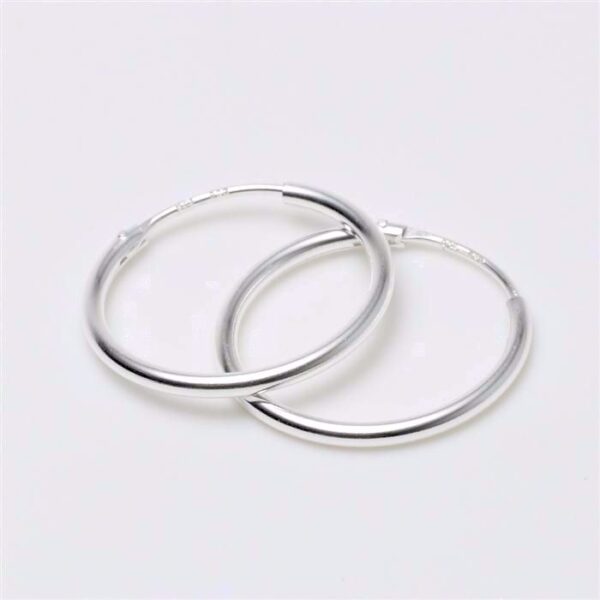 G&S Design sølv creoler hoops øreringe 20mm 284115