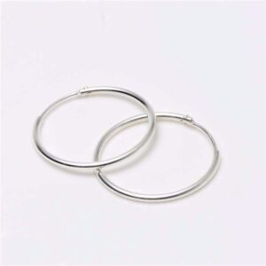 G&S Design sølv creoler hoops øreringe 25mm 284215
