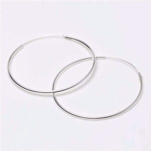 G&S Design sølv creoler hoops øreringe 40mm 284415
