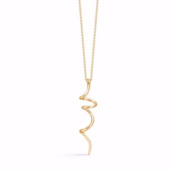 Guld & Sølv Design Twirl halskæde i forgyldt 1936