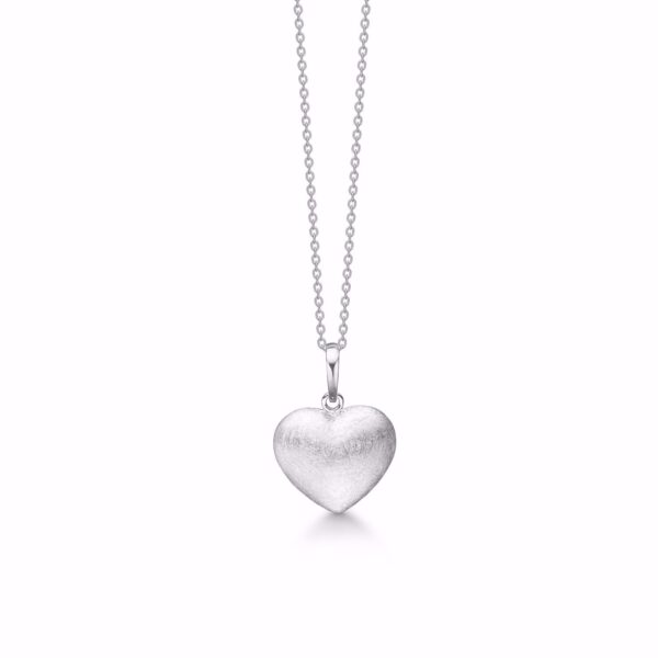 Guld & Sølv Design hjerte halskæde 80 cm 1872