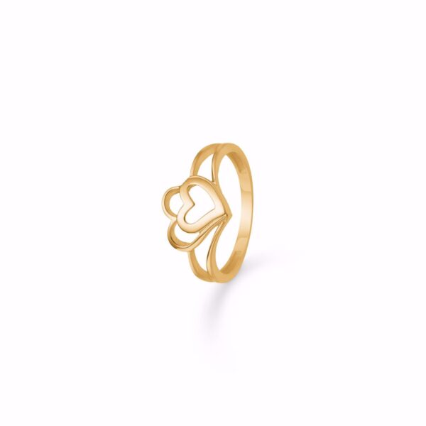 Guld & Sølv Design hjerte ring i guld 6409