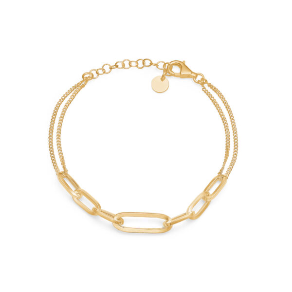 Seville Jewelry armbånd i forgyldt sølv 8966/F - chunky armbånd