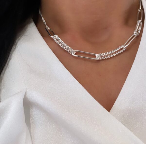 8967-45 Seville jewelry halskæde i sølv - Chunky chain halskæde