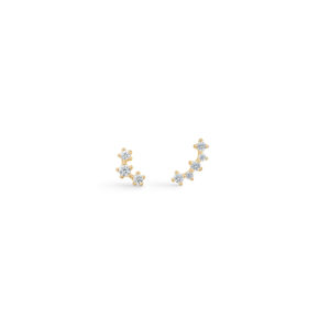 Seville Jewelry ørestikker med zirkonia i forgyldt 11401/F