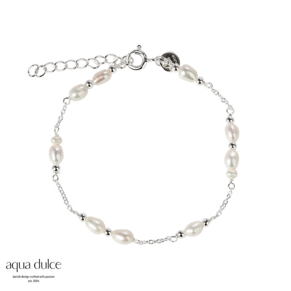 Aqua Dulce perle armbånd CARA sølv 4604