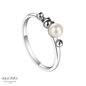 Aqua Dulce perle sølv ring MAE 4580