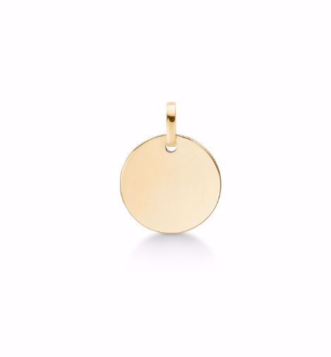 G&S Design cirkel plade vedhæng 8 kt guld 7411-08