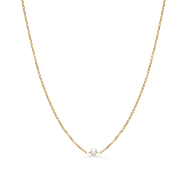 Seville Jewelry panser halskæde med perle 8960/45
