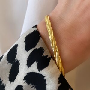 Seville Jewelry flad slange armbånd forgyldt 8973/F