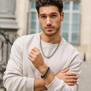 Frank1967 herre halskæde i stål 7FN-0018