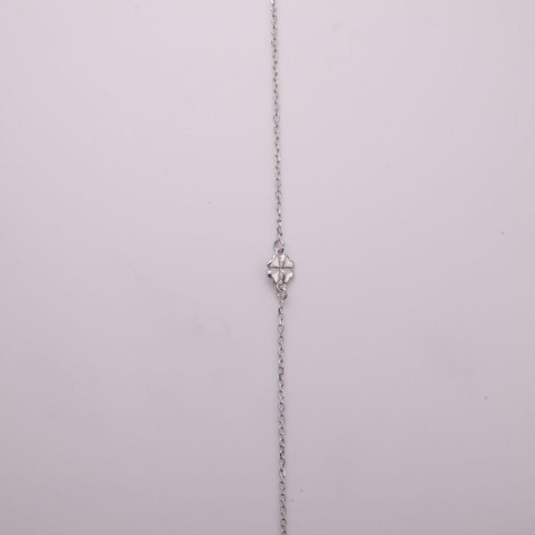 G&S Design ankelkæde med firkløver i sølv 8911/27