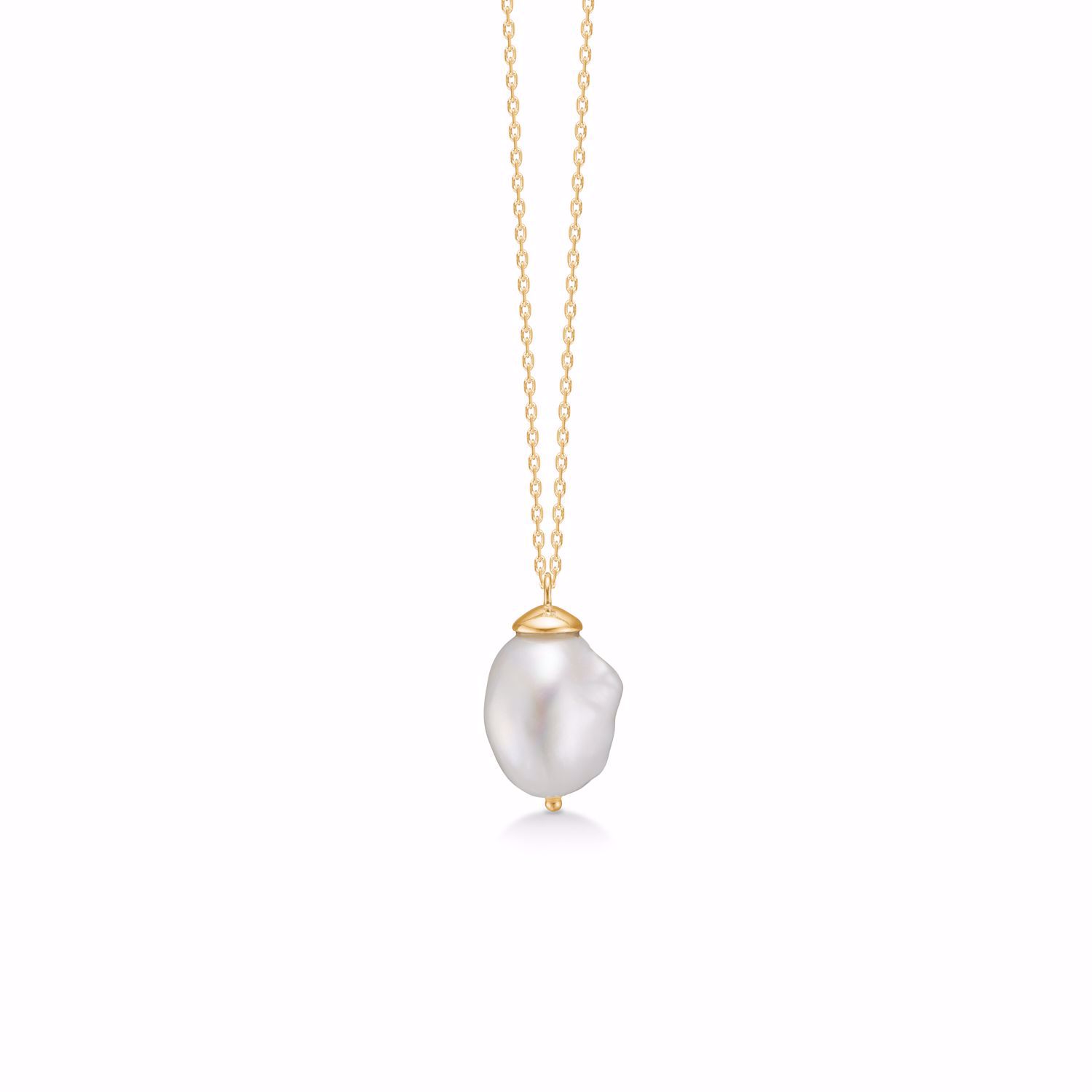 80 cm halskæde med perle - FRI FRAGT v. køb over 499,-