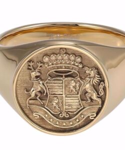 G&S Design guldfarvet stål signet ring til mænd 2640