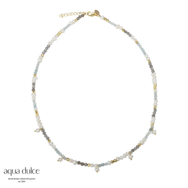 Aqua Dulce OCEAN perle halskæde forgyldt 4757