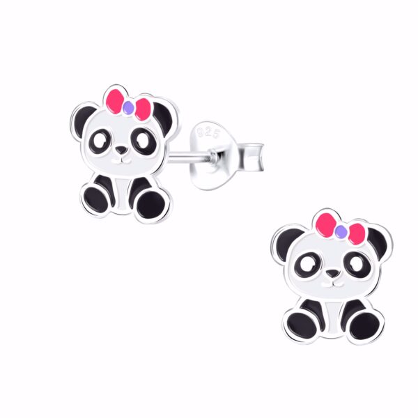 G&S Design sølv børne ørestikker med panda - 11422
