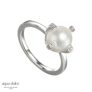 Aqua Dulce perle ring Peggy sølv 4596