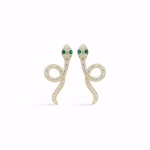 Seville Jewelry slange øreringe med zirkonia sten 1993/1/F
