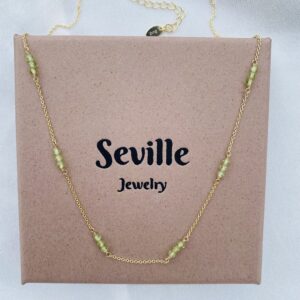 Seville Jewelry forgyldt halskæde med peridot 8994/45/F