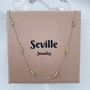 Seville Jewelry sølv halskæde med peridot 8994/45