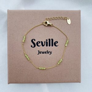 Seville Jewelry forgyldt armbånd med peridoter 8994/F