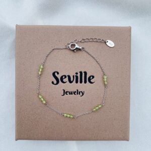 Seville Jewelry sølv armbånd med peridoter 8994