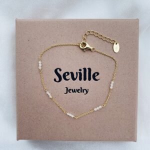 Seville Jewelry forgyldt rosa kvarts armbånd 8995/F