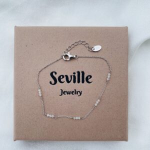 Seville Jewelry sølv rosa kvarts armbånd 8995