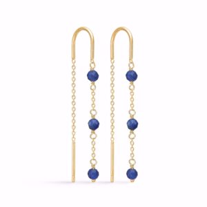Seville Jewelry ørekæder med blå kvarts 11437/F