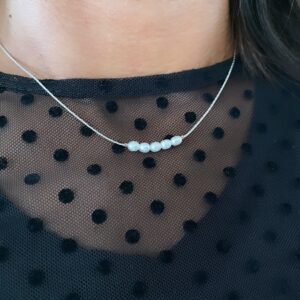 Seville Jewelry sølv halskæde med ferskvandsperler 8996/45