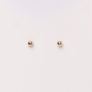 Guld & Sølv Design 2mm kugle ørestikker 14 kt guld 5383-2-14