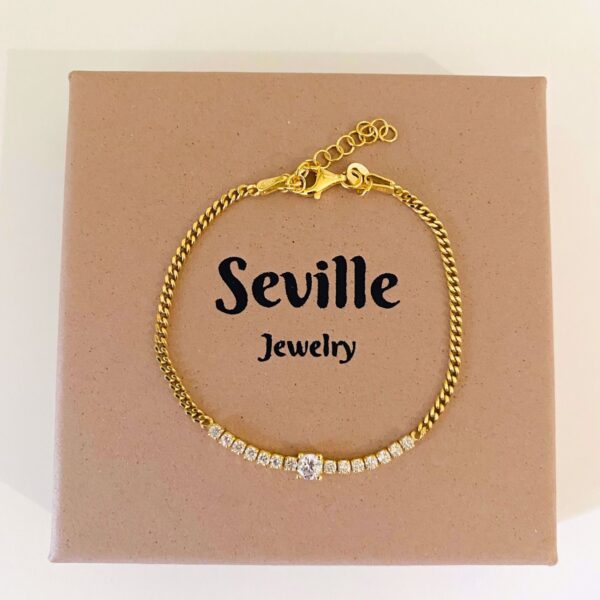 Seville Jewelry forgyldt zirkonia armbånd 8998/F