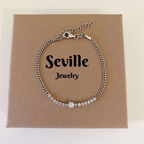 Seville Jewelry sølv zirkonia armbånd 8998