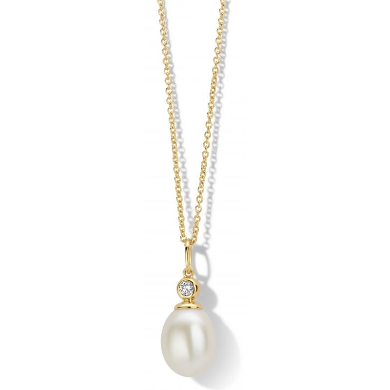 Spirit Icons figaro pearl halskæde forgyldt 10942-45