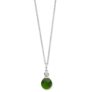 Spirit Icons figaro sølv halskæde grøn 10921-45