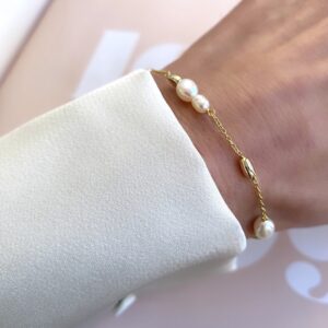 Seville Jewelry forgyldt perle armbånd 81007/F