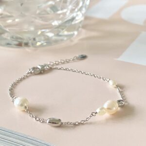 Seville Jewelry sølv perle armbånd 81007