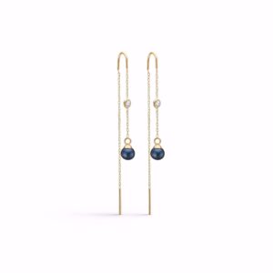 Guld & Sølv Design kæde øreringe peacock perle 11494/F